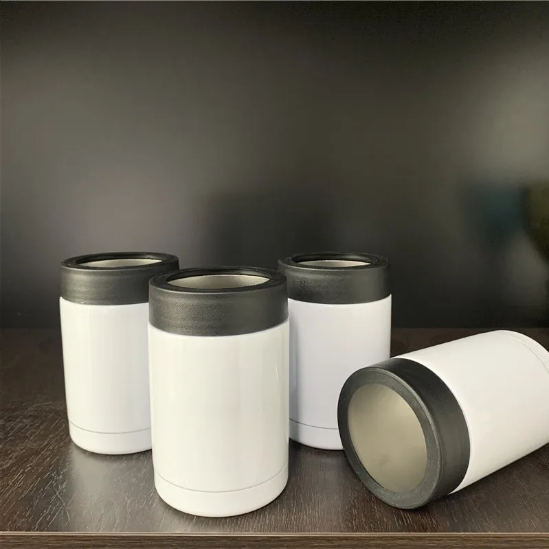 
Wholesale Double wall Stainless Steel vacuum insulated white sublimation blanks 12oz can cooler Keep your drink cold 