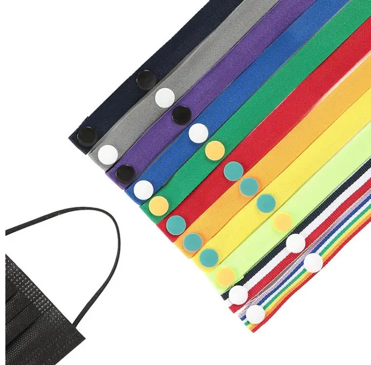 2020 Anti-Lost Hang On Neck Masking Polyester Lanyard Holder Strap Rope Elastic Adjustable Facemaskes Extension Kids Lanyard