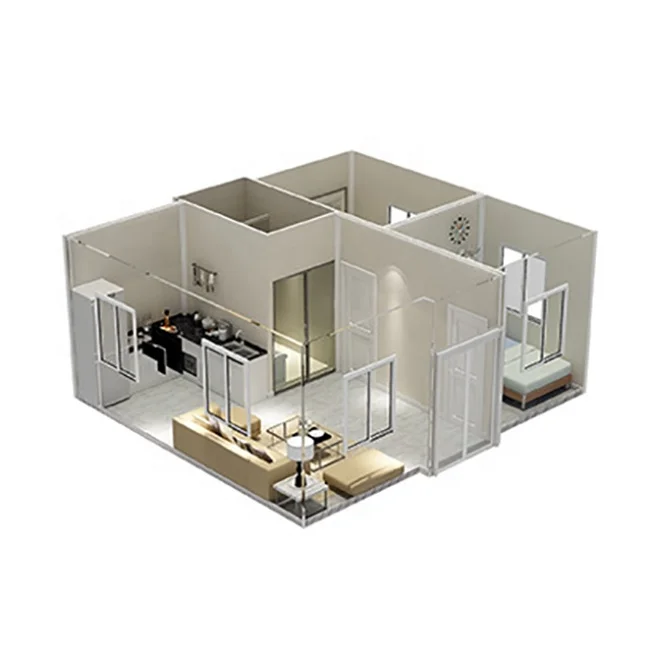 
Low Cost China Prefab Movable Portable Finished Steel Living Expandable Container House for Sale 