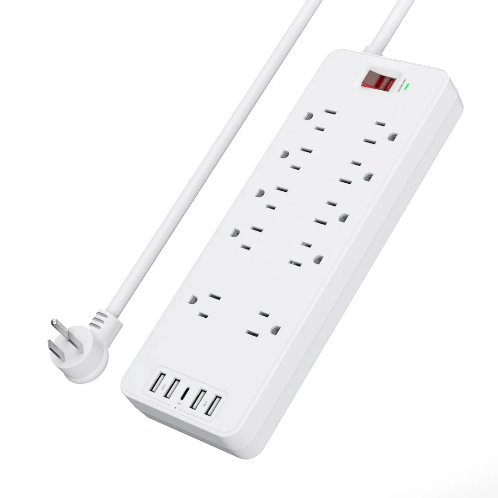 США бытовой 10-способы розеток сетевой фильтр с 1,8 м/6ft Удлинительный шнур 10 способ свинцовый шнур-удлинитель