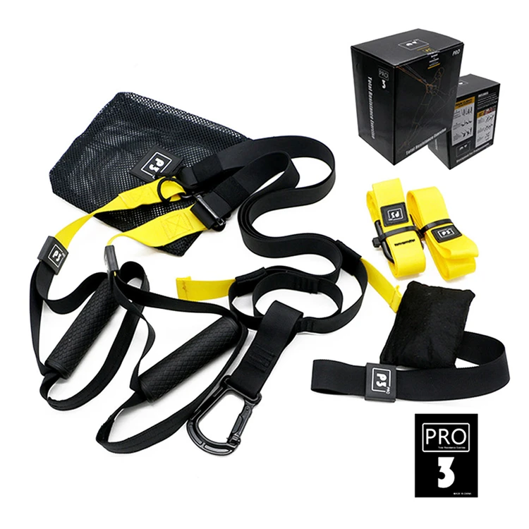 Custom Gym Equipment Bodyweight Fitness P3 Pro Sling Air Training Straps Suspension Trainer System