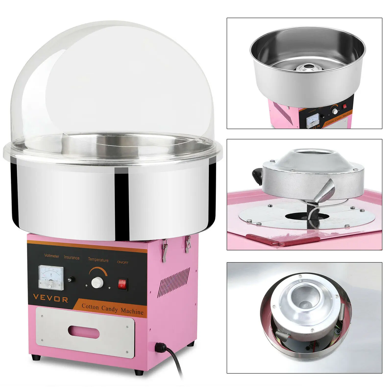 Горячая Распродажа коммерческая электрическая машина для производства хлопковой конфеты с пузырьковой крышкой