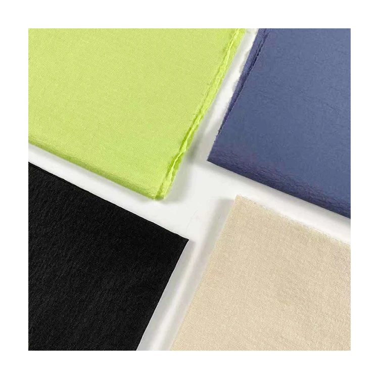 New fashion stripped crepe nylon fabric crinkle for down jacket