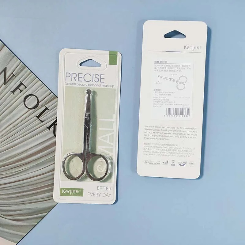 Manufacturer Cosmetic Shaping Tools Makeup Scissors China Custom Satin OEM Steel Stainless Logo Nail Style Finger Beauty Packing