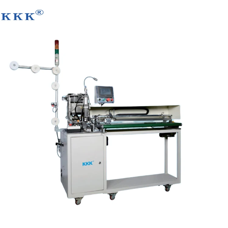 KKK Good Quality Auto Nylon Zipper Slider Mounting And Zip Cutting Machine For Nylon luggage bag Zipper