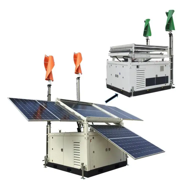 4KW Skid Solar Wind Genset Hybrid Generator As Mobile Power Station