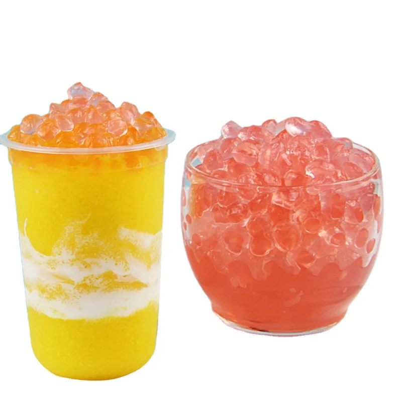 Made In China Factory  Bubble Tea Ingredients Crystal Ball Popping Boba Pearls Concentrate Syrup Fruit Puree