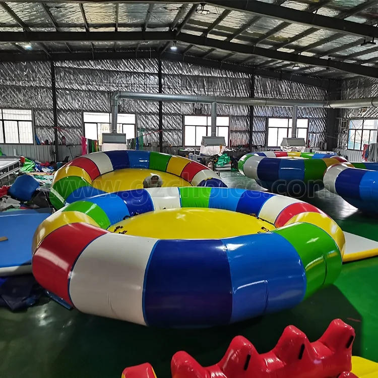 Factory Customized Pvc Inflatable Crazy Gyro Boat Water Twister Toy Water Spinner Gyro For Sale