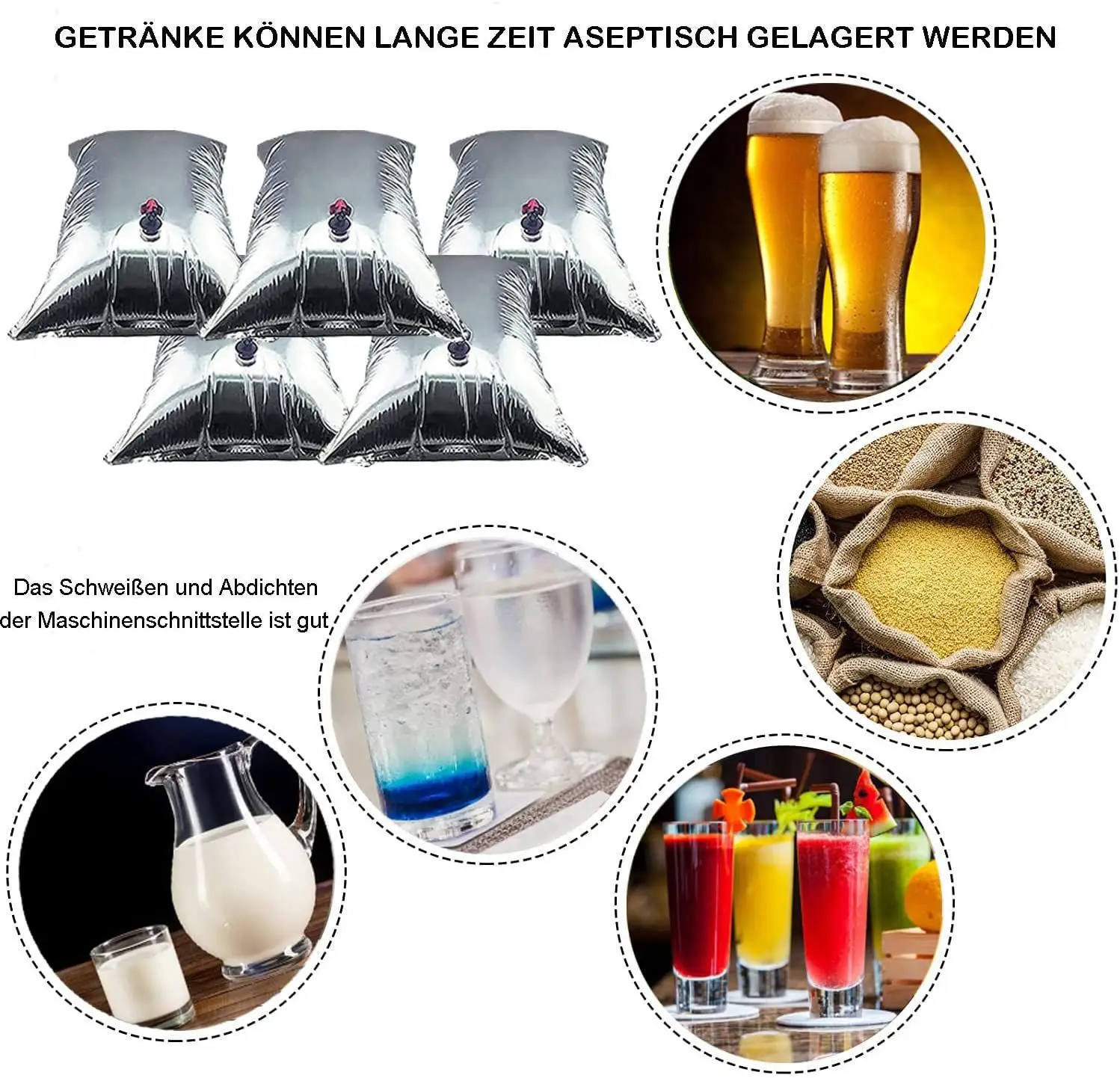 Aluminum plating in box liquid wine beverage plastic packaging bag with dispenser emergency water bag