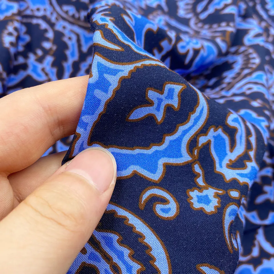 Women hawaii dress digital print challis 52% viscose 48% cotton spun rayon fabric for adults pyjamas