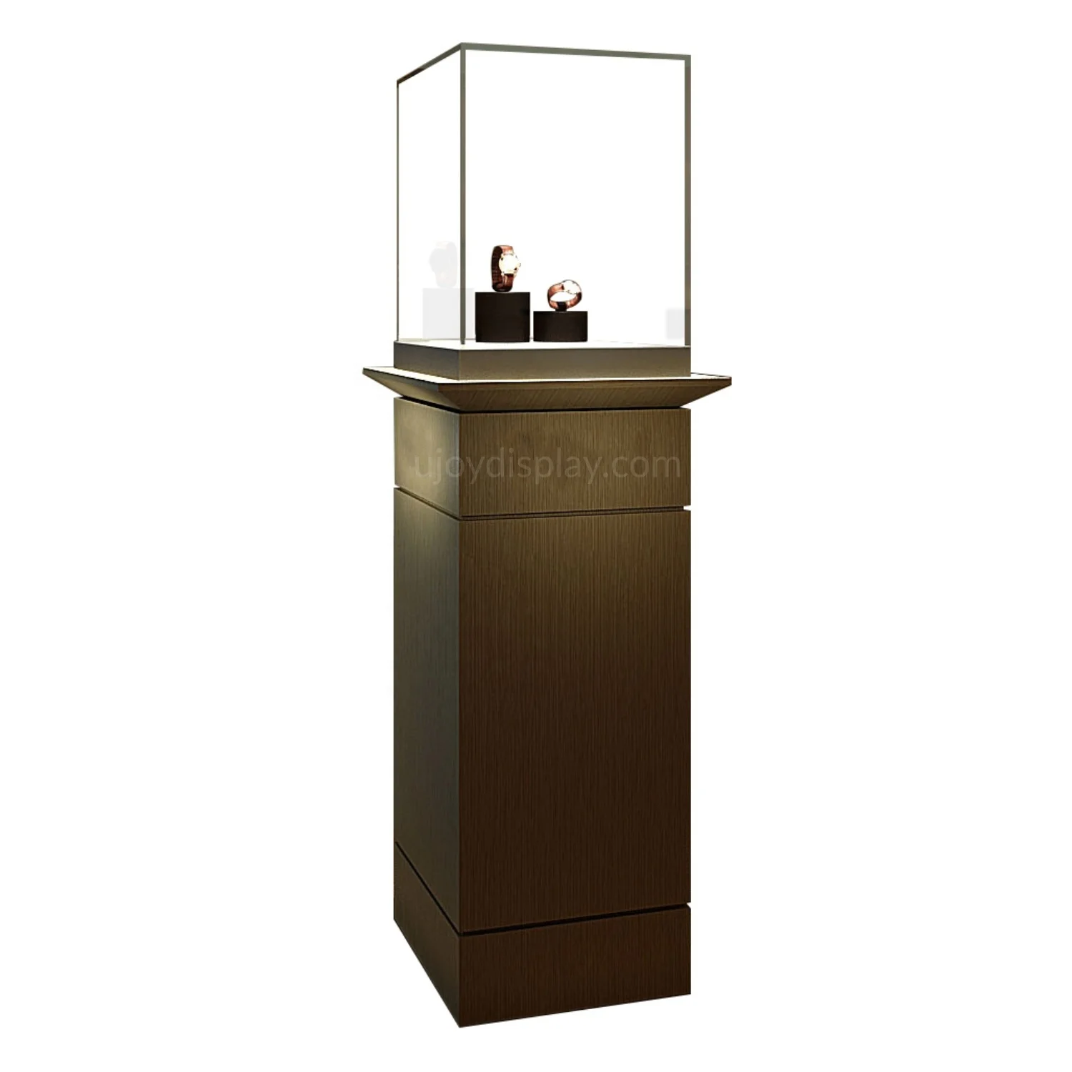wood jewelry showcase jewelry pedestal display glass vitrine wooden display showcase