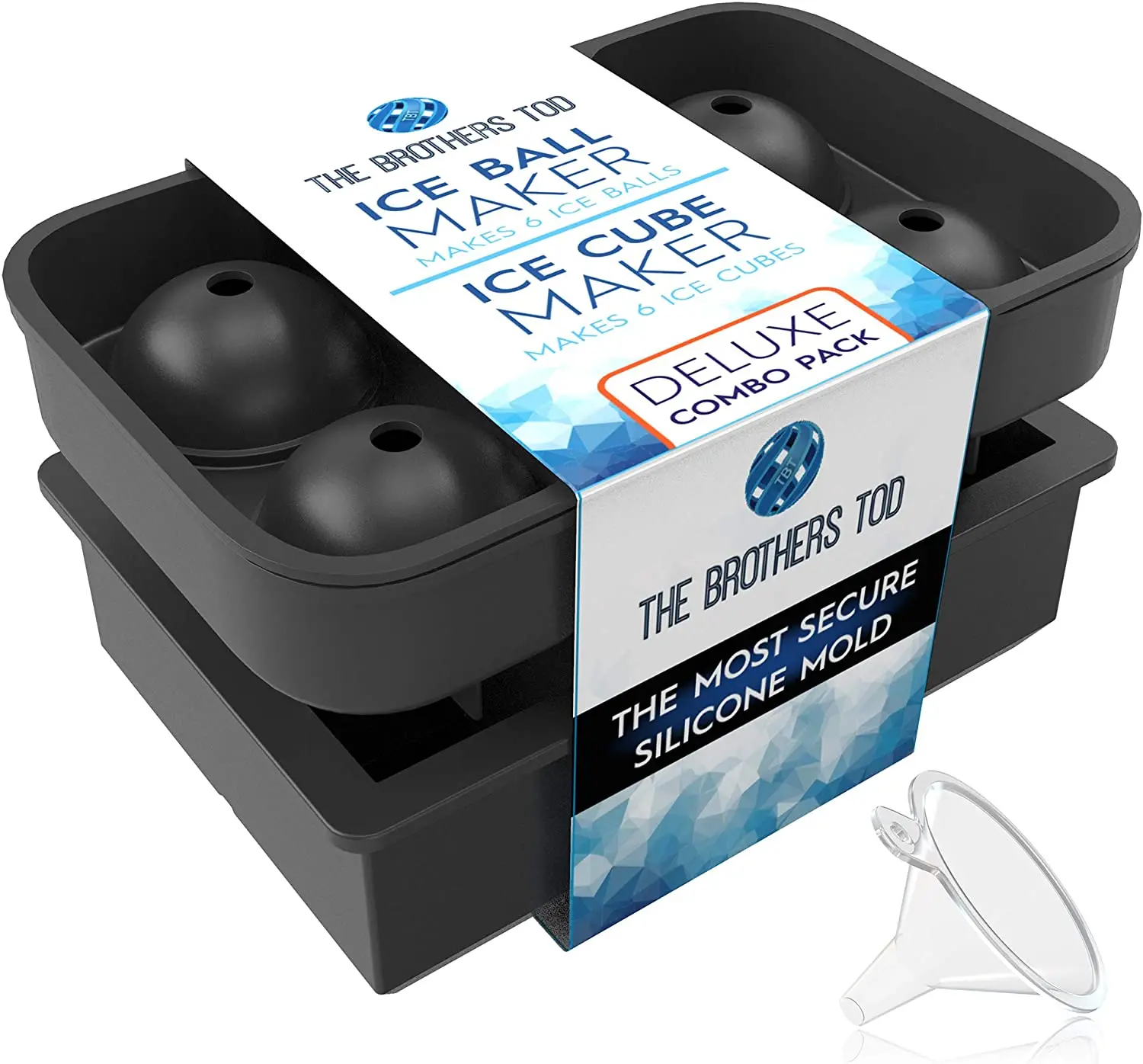 Wholesale Bpa Free Silicone Ice Cube Tray for Whiskey Ice Cream Mold Bar Ice Ball Mould with Lid