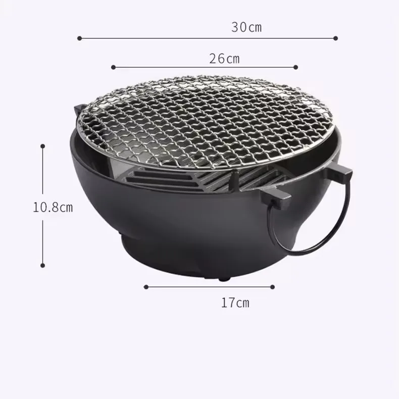 Non Stick Charcoal Barbecue Grill For Outdoor Camping Portable Bbq Stove Cast Iron Charcoal Stove Barbecue Grill Stove BBQ Grill