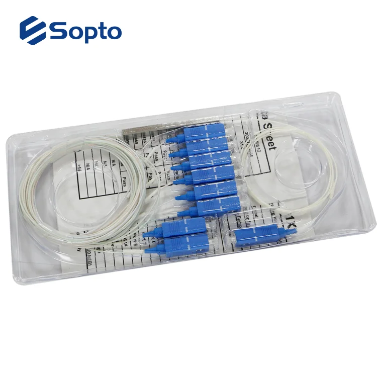 Sopto Input SC/UPC Output SC/UPC Fibre Optic Tube Plc Splitter 1:8