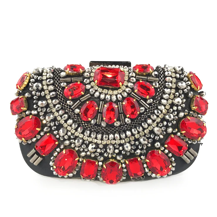 Кошелек со стразами женский клатч Свадебный с кристаллами ручная работа вечерняя сумка через плечо Женская