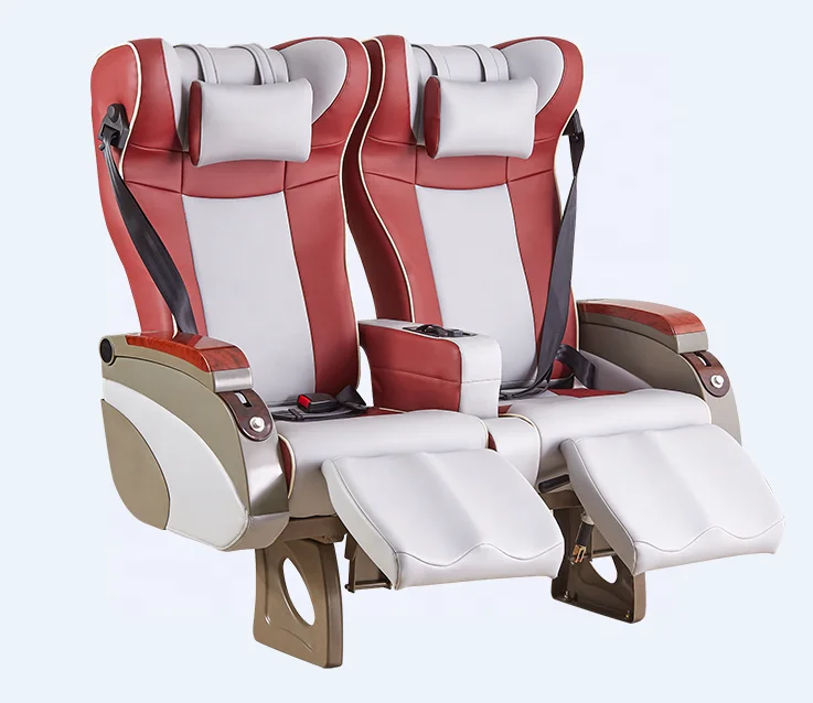 vip soft luxury bus seat with headrest and food table