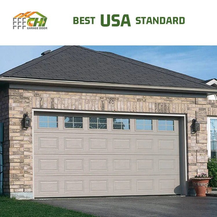 American Door Garage Automatic 16x7 Insulated Sectional Garage Doors for Homes