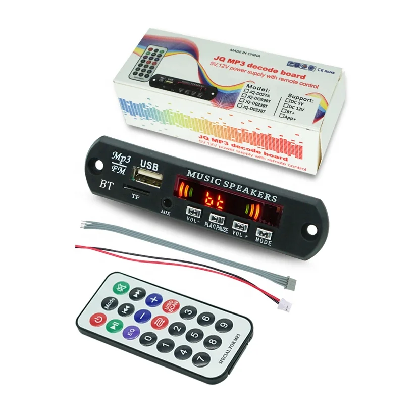  12 В беспроводной BT usb Радио mp3 декодер