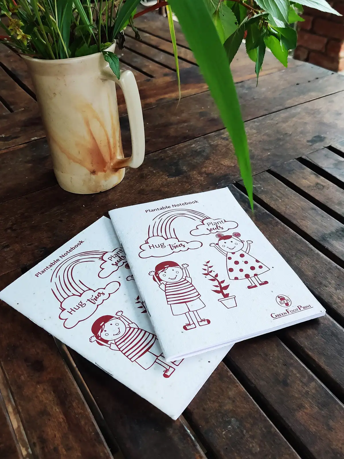 Eco-friendly Plantable Notebooks Paper Colour Pencils and Plant Pencils Kit Gift box