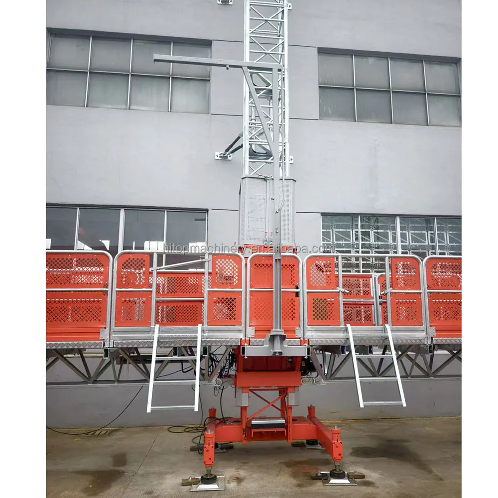 Heavy Duty Twin Mast  Facade Work Equipment MCWPs  Mast Climbing Work Platform