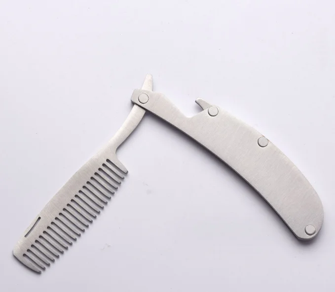 Hot selling new design oem logo stainless steel 403 hair brush foldable comb