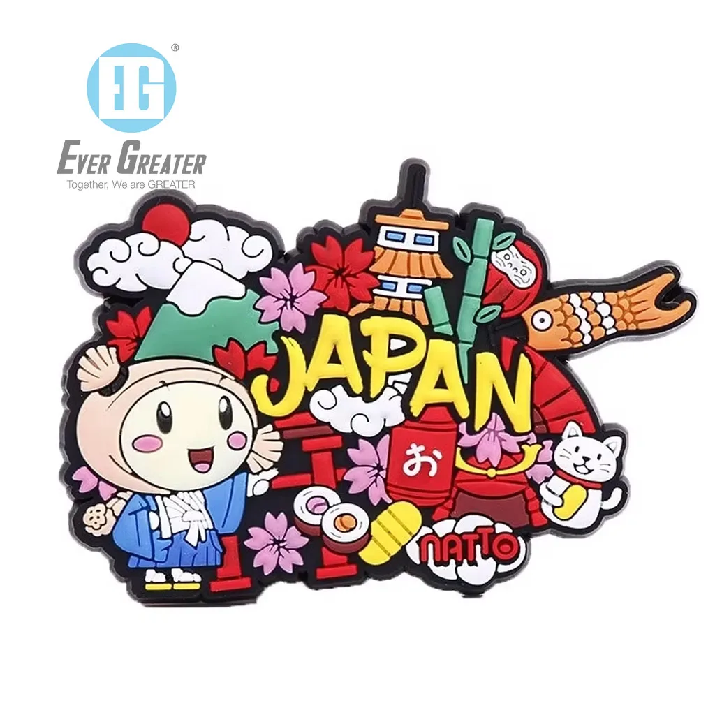 China OEM Factory Custom 3D Logo Soft Rubber PVC Fridge Magnet Manufacturer Full Color Printed Custom Fridge Magnet