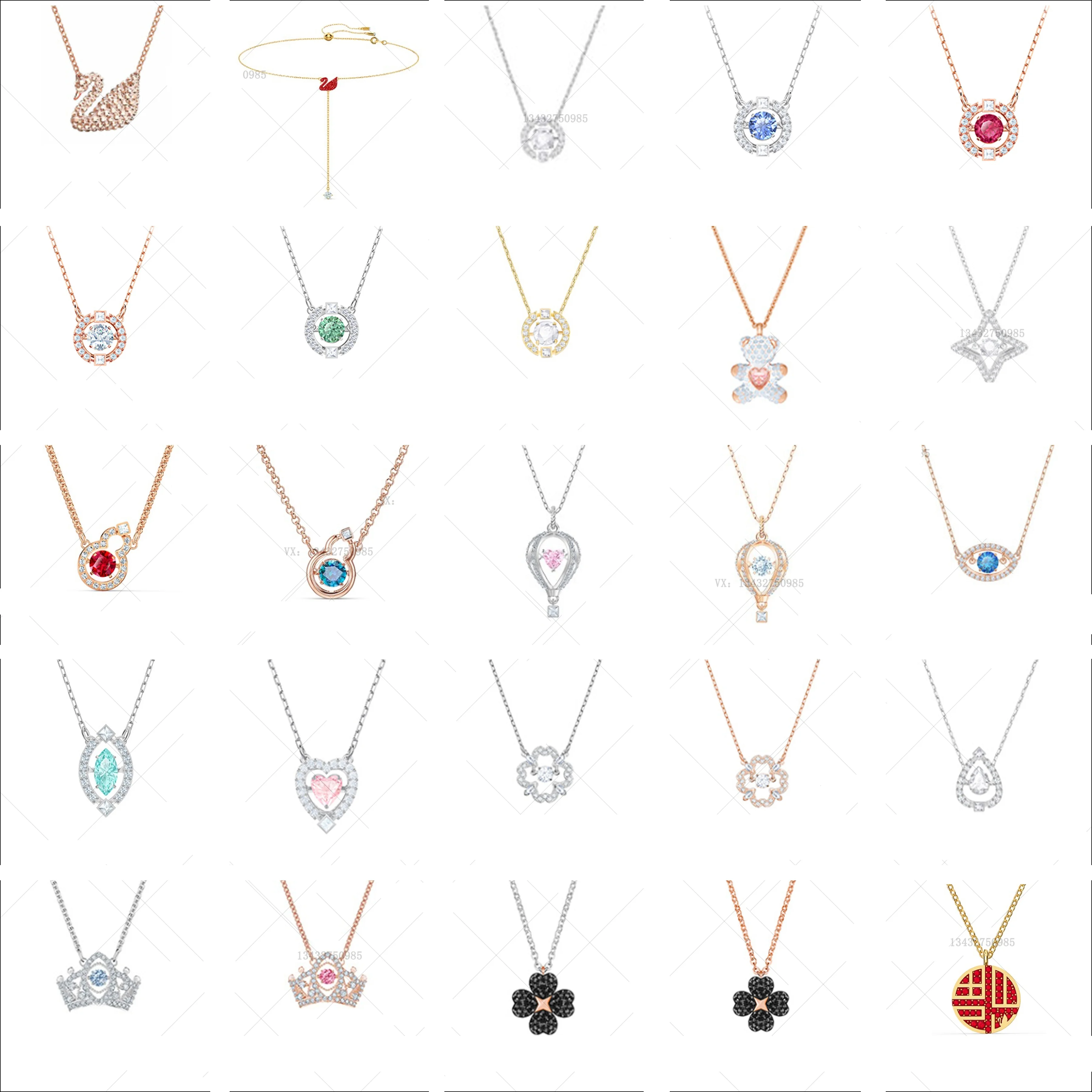 
Высококачественное Сверкающее танцевальное ожерелье SWA с кристаллами циркония и бьющимся сердцем, классические ювелирные изделия, подарок на день рождения для женщин 