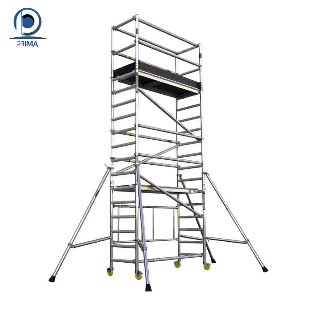 Prima scaffold aluminium mobile easy with wheels aluminium scaffolding set aluminium scaffold tower ladder