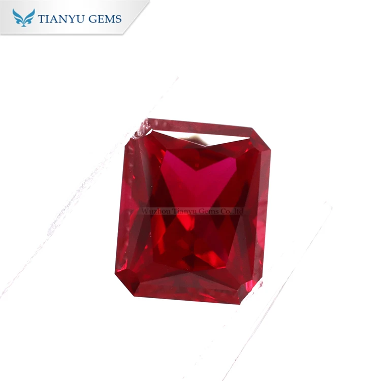 Tianyu Gems Wholesale 10*14mm Certified Perfect Cut Lab Grown Red Ruby Price Per Carat For Ring