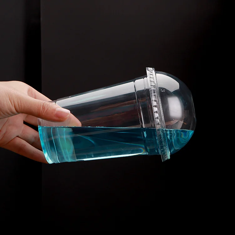 Custom Printed BPA Free PET Clear Disposable 9 10 12 16 20 24 32 oz Coffee Smoothie Beverage Plastic Cups with Lids