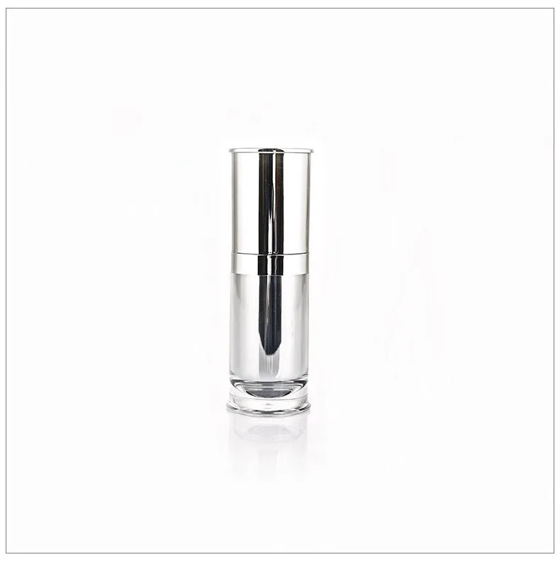 High Grade acrylic cosmetics cream jar packing 20g 30g 40g 50g set and 30ml 50ml 80ml 120ml light silver lotion bottle