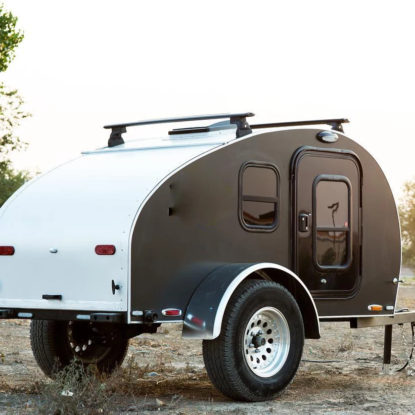 Luxury Mini Off-Road Teardrop Travel Trailer 4x4 Double Bed Teardrop Camper for Camping
