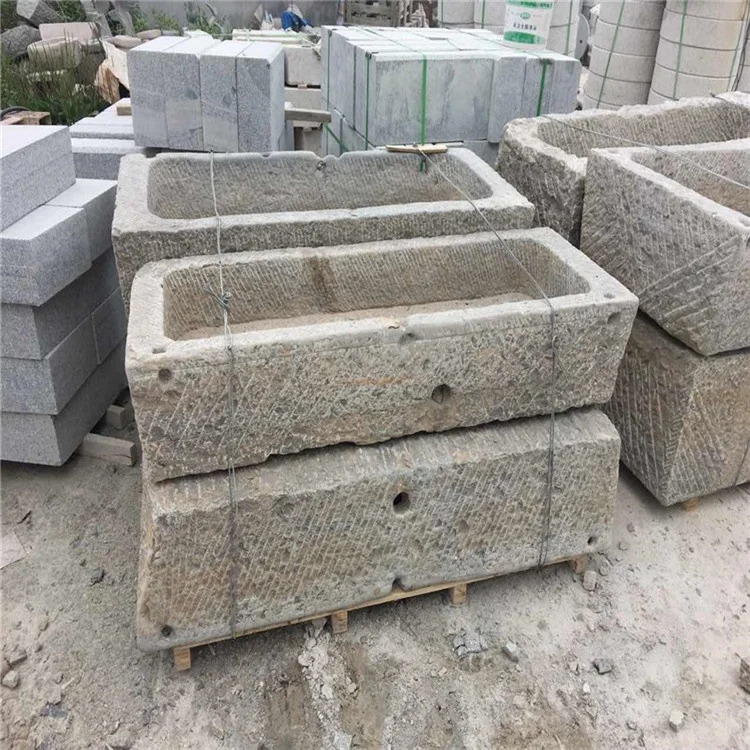 big rectangular water trough antique stone trough
