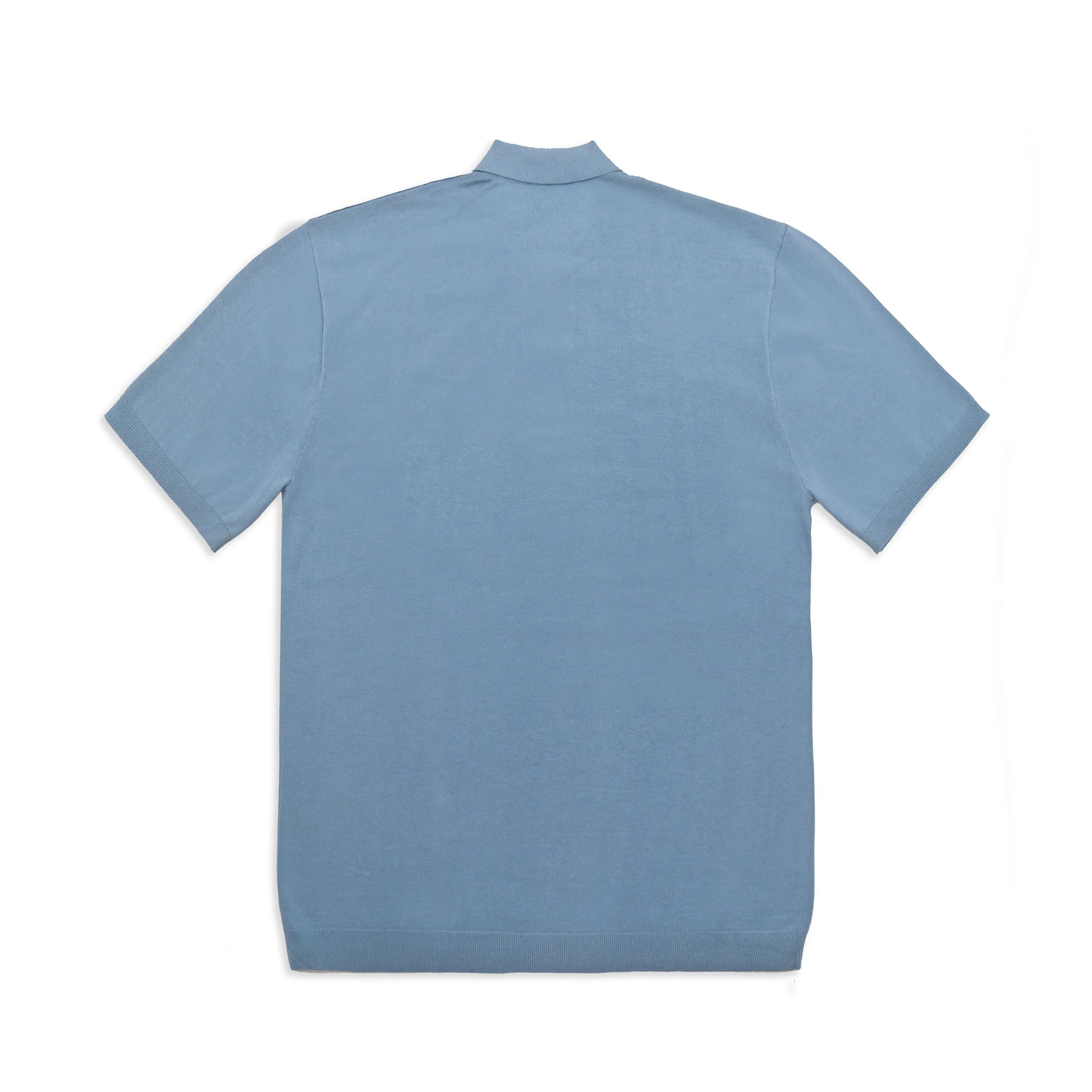 AiNear wholesale custom logo design oem & odm fashion short sleeve polo t shirt blue for men cotton knitted pullover sweater