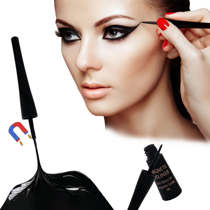 No Water Private Label Non Toxic Activated Wholesale Liquid Waterproof Custom Logo Bottle Magic Magnetic Eyelashes Eyeliner