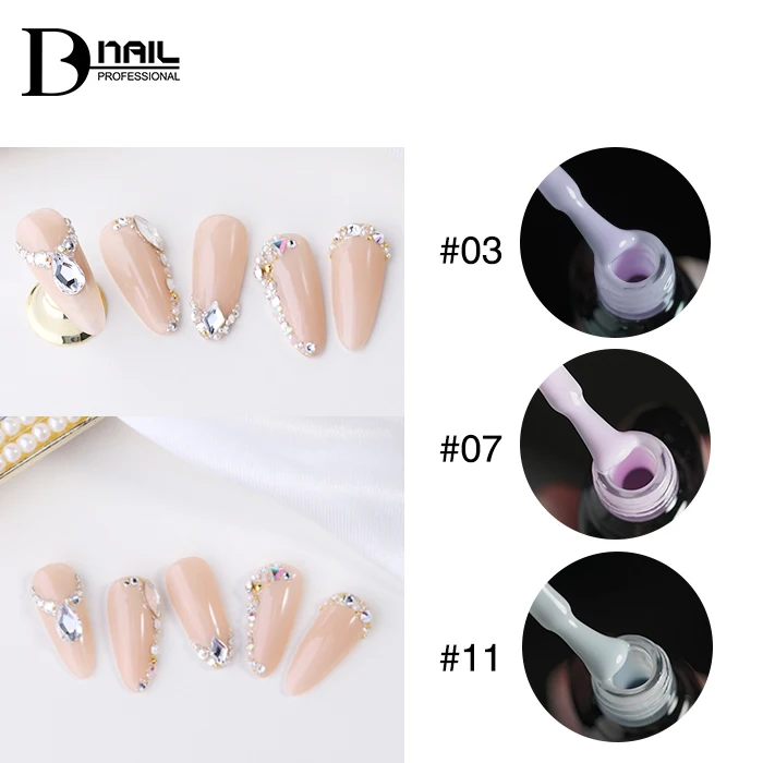 ICE NOVA Macaron Rubber Base Coat 30 Colors 2 In 1 Camouflage Nail Rubber Base Uv Gel Polish Private Label