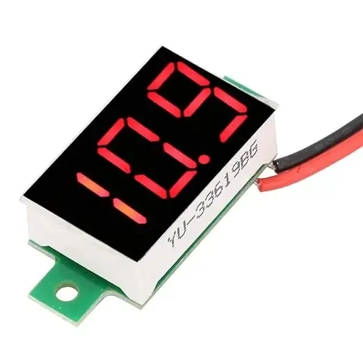 Digital tube DC voltmeter 0.56-inch LED digital voltmeter DC4.5V-30.0V reverse connection protection