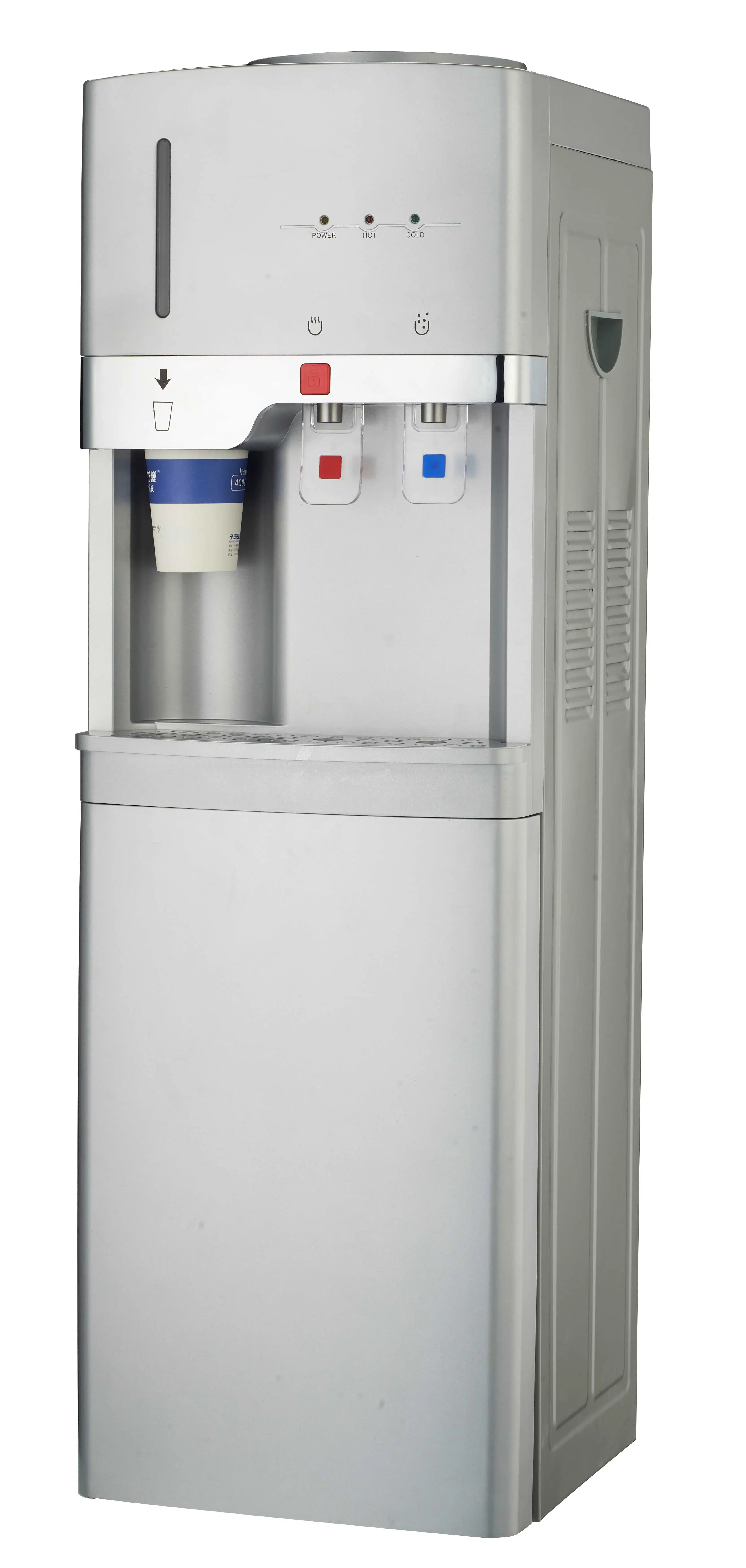 Vertical Hot Cold Warm 3 Taps Compressor cooling Water Dispenser YLR-2-5-V93BLB black water cooler with refrigerator