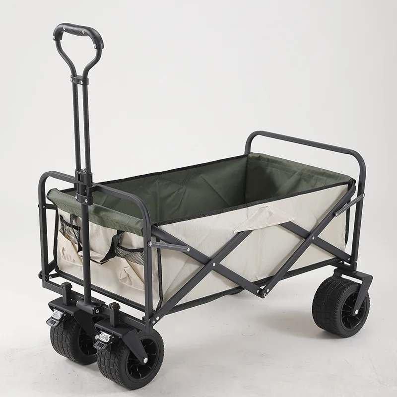 Adjustable Heavy Duty Collapsible Folding Utility Car Wagon Outdoor Camping Cart Beach Picnic foldable Camping pull Wagon