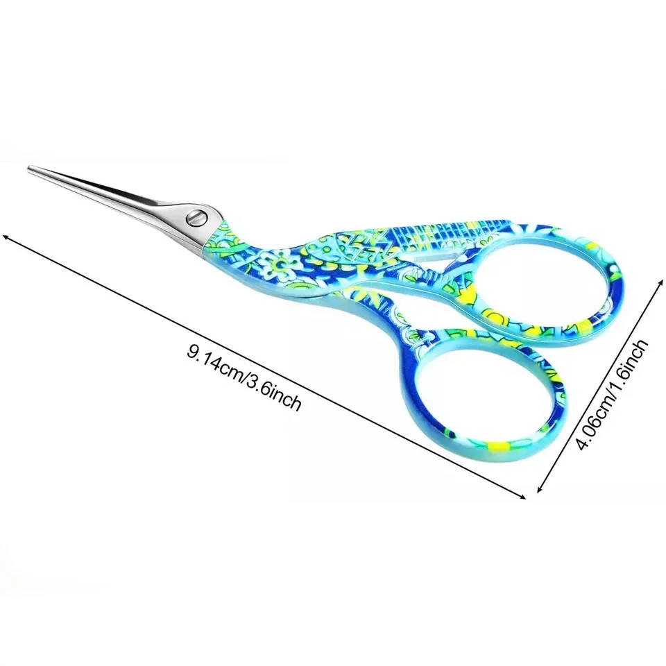 Wholesale 3.7' 4.5' Small Vintage Style Stainless Steel Sewing Scissors Stork Embroidery Scissors