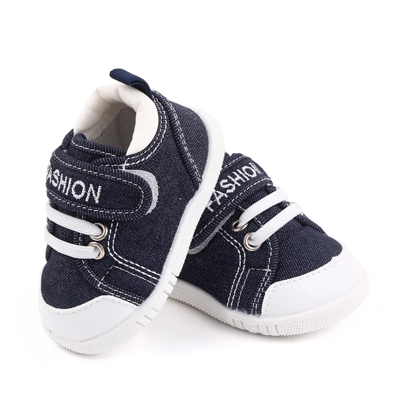 New Arrival  Canvas Baby Cotton Casual Multi-color Sneakers Shoes Rubber Non Slip Sole Walking Shoes for First Walk