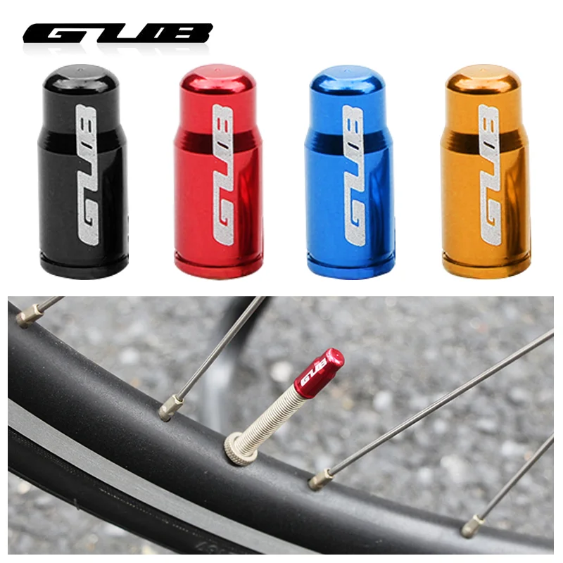 GUB Schrader or Presta Nipple Cap Bicycle Valve Alloy Lid Optional A/V F/V Light Weight Erosion Rustic Free