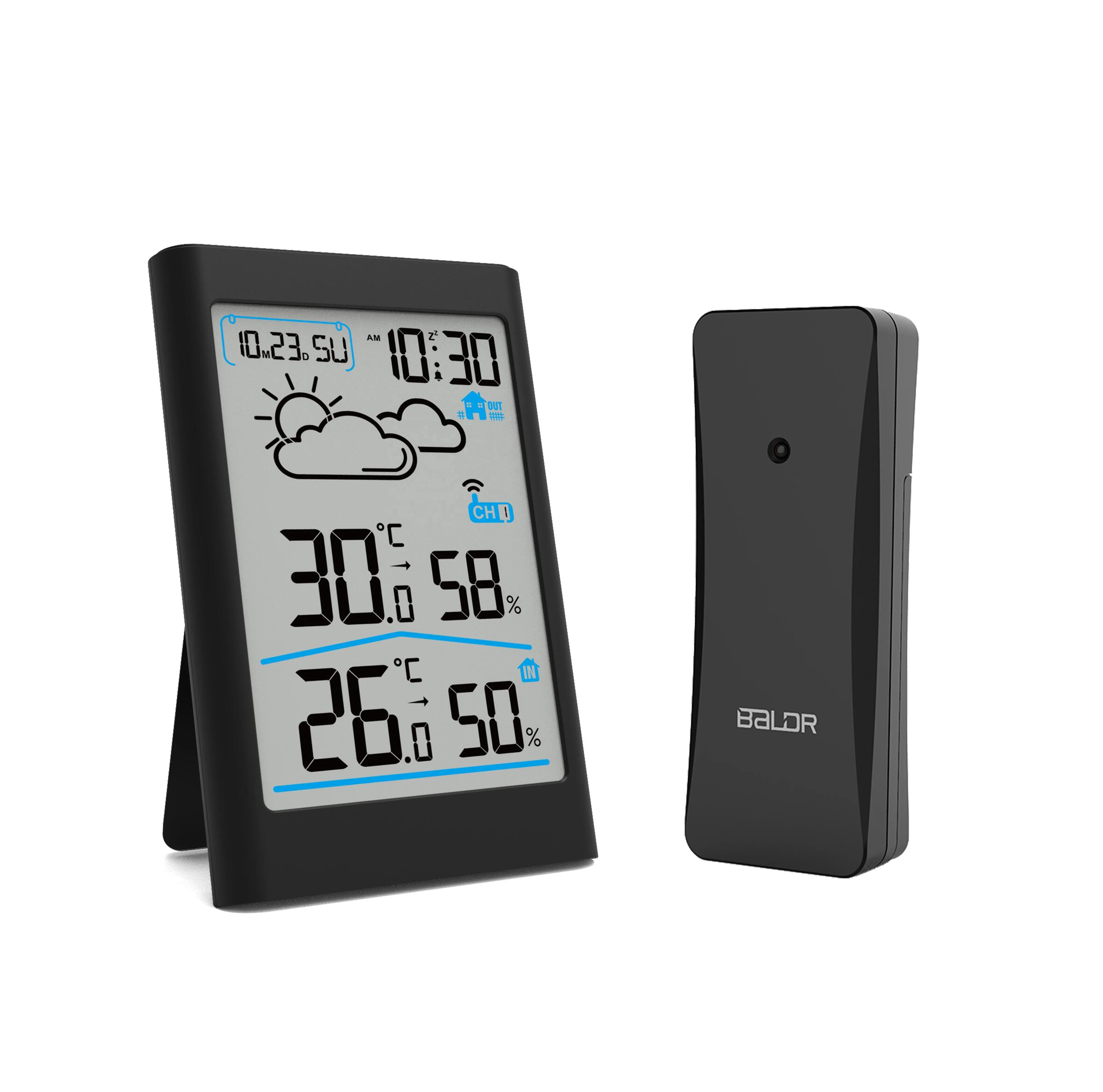 Wireless Weather Station With Temperature and Humidity Remote Sensor Thermometer Hygrometer Room Clock Weather Forecast Indicate