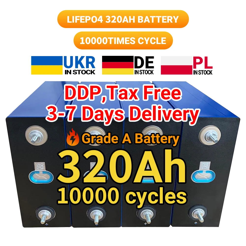 Ukraine EU Stock Factory Price lithium iron phosphate battery 3.2v home energy storage battery 280ah 320Ah lifepo4 battery cell
