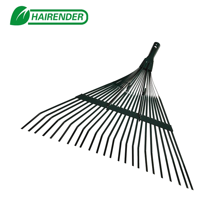 
24T powder coating China black metal leaf rake 
