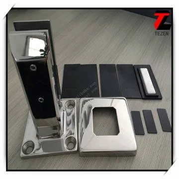 Stainless steel 2205 floor mounted satin glass spigots for stair balustrade fence 8-15mm glass