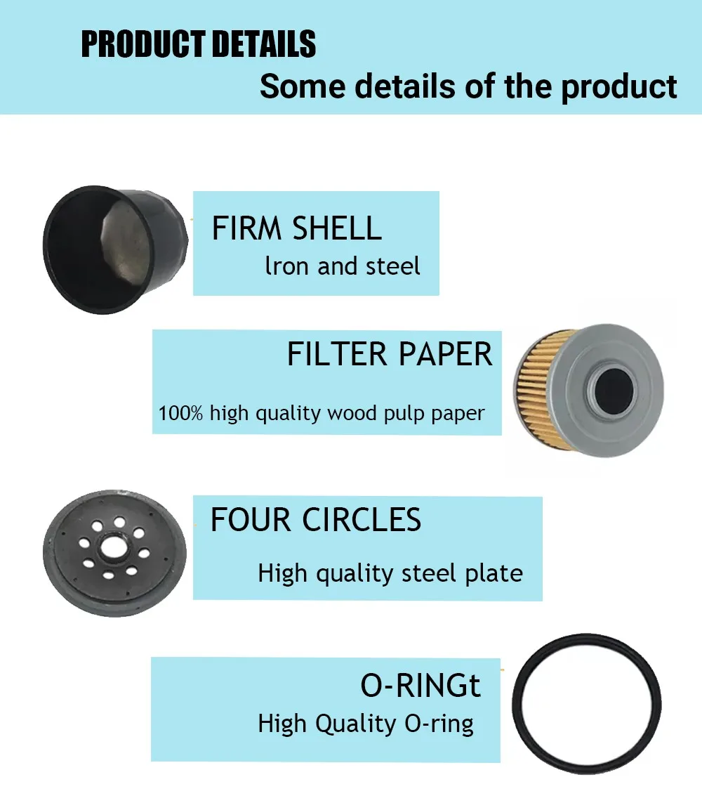 Affordable and durable Oil Filters for  Suzuki Alto0 antelope chery BYD  OD68*65-3/4-16UNF-2Bmm