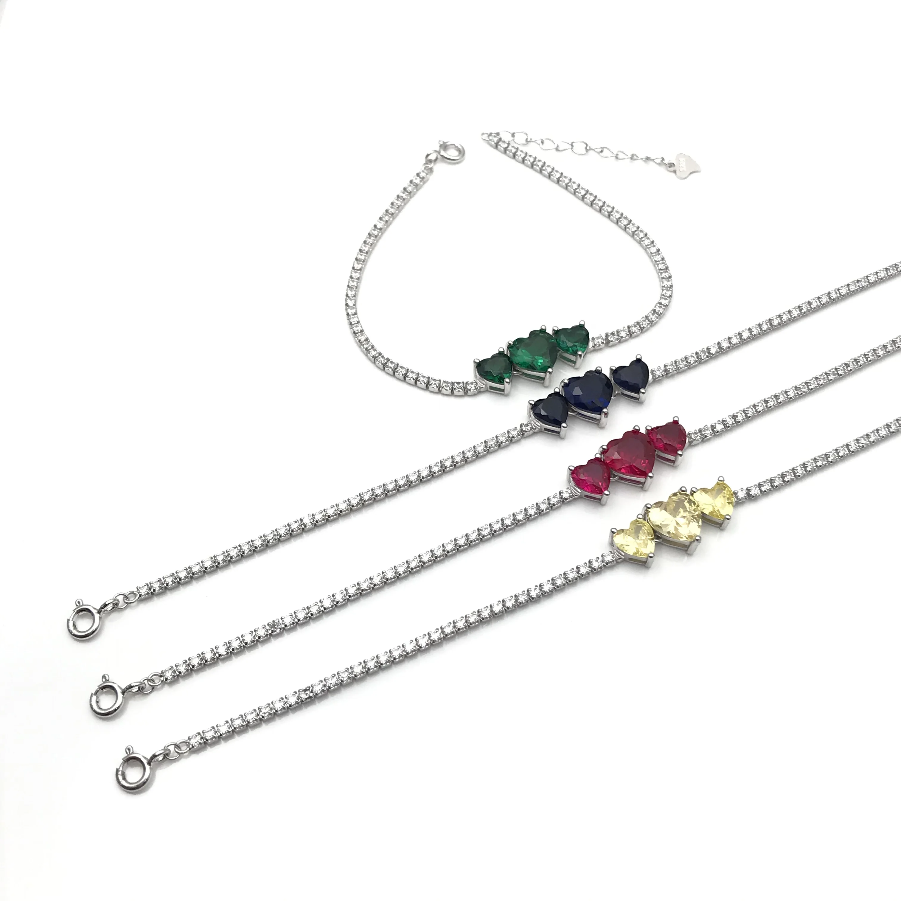 Fashionable Gold Plated 925 Silver Jewelry Trendy Horse Eye Leaves Rhinestone Pendant Necklace Link Chain Bracelets for Women