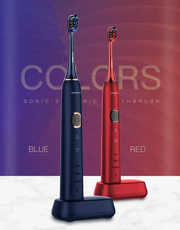 Перезаряжаемые 5 Режим головной изготовитель водонепроницаемый IPX7 usd Тип C Ультразвуковая электрическая зубная щетка для зубных щеток