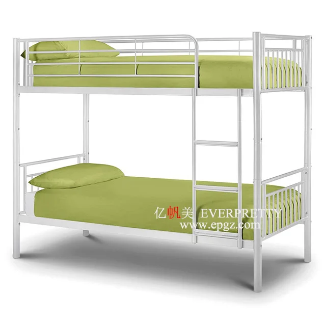 School Dormitory Furniture Modern Student Iron Double Decker Metal Steel Pipe Bunk Bed with Ladder
